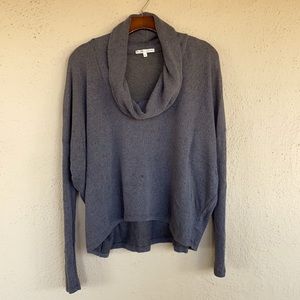 Cowl Neck Lng Sleeve, Ltweight Gray Sweater sz L